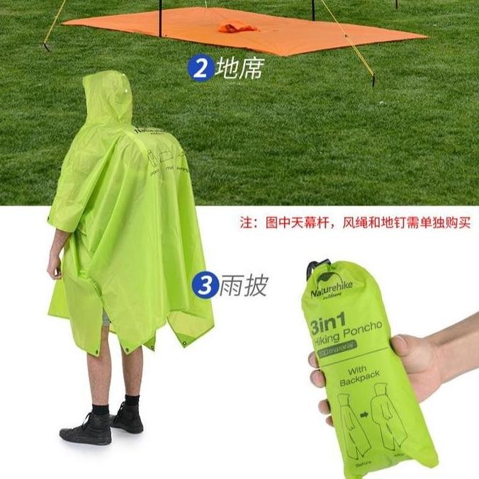 COD JAS HUJAN PONCO BAHAN 210T / 20D NATUREHIKE NH17D002-M / NH17D003-M