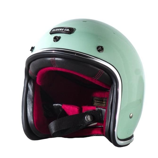 Helm Motor Half Face SNI "Elders Company - Classic" - Hijau Mint