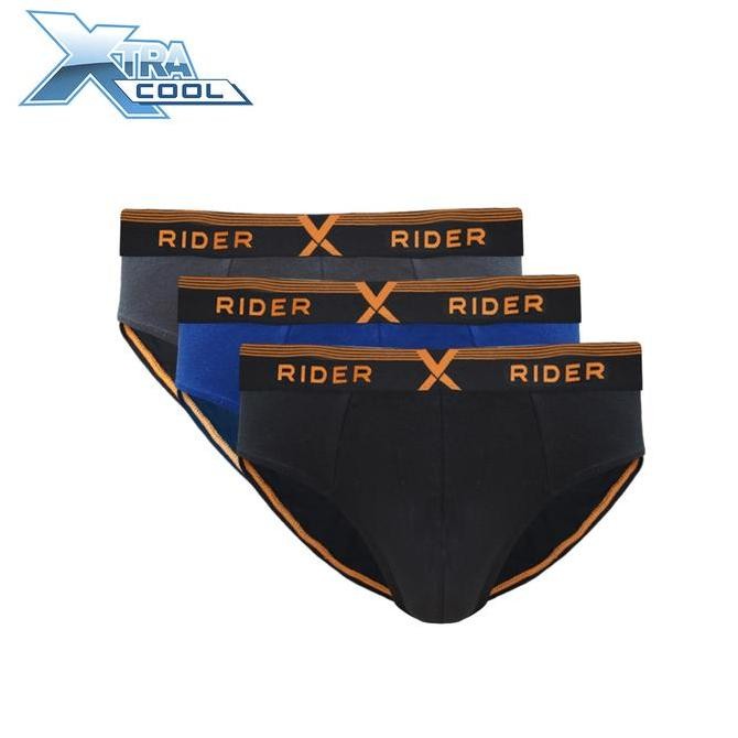 Premium Celana Dalam Pria Mini Brief Rider Xtracool R881B Isi 3 Pcs Promo