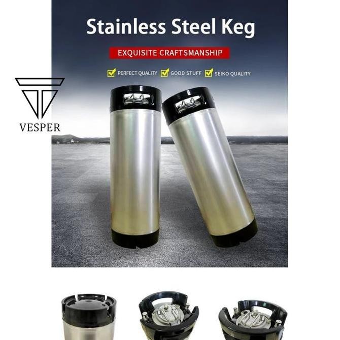 Promo cornelius keg stainless 19L rubber / beer keg nitro coffee soda barrel COD