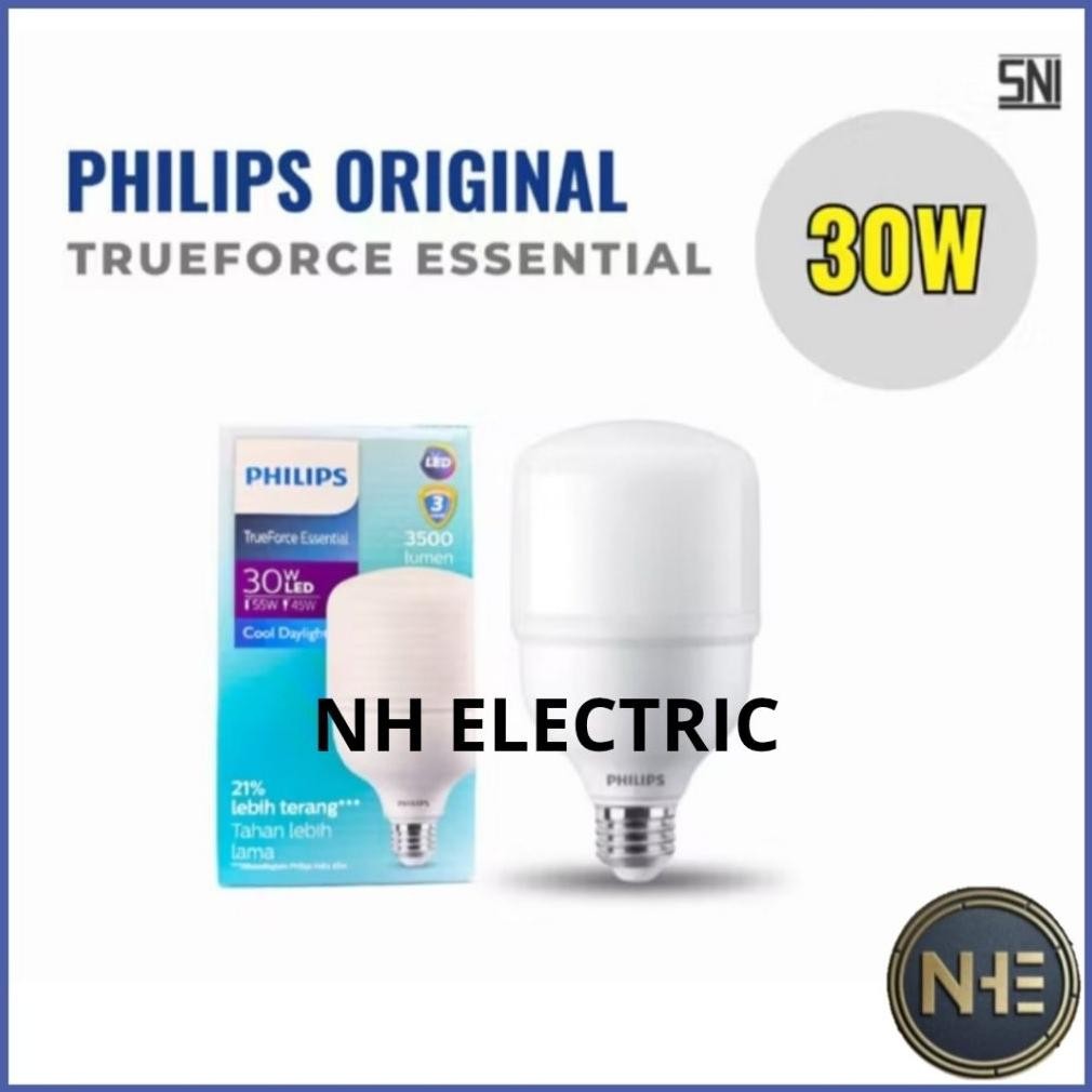 Lampu Led Tforce 30 Watt Ledbuld Putih Philips - Bohlam Led True Force 30watt Philips White SNI
