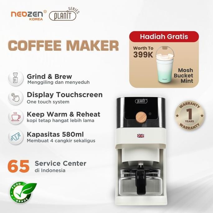Promo NEOZEN x PLANIT AUTOMATIC COFFEE MAKER - ALAT MESIN KOPI OTOMATIS - HOME COFFEE MACHINE - MESI