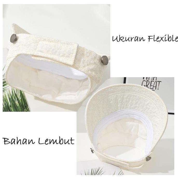 Akjo- Mall - Topi Nita Style Hat Visor Casual Lipat Pelindung Sinar Uv Hat19