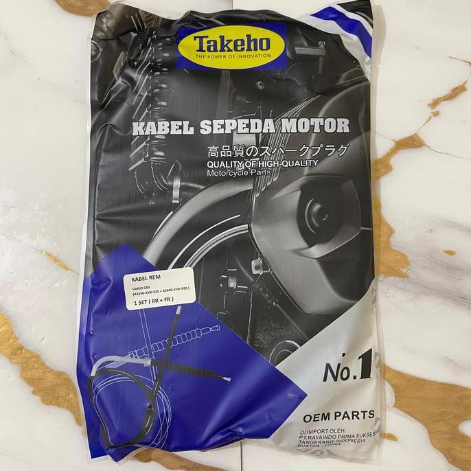 DF93 - KABEL REM VARIO CBS (RR + FR) 2PCS/SET (43450-KVB-930 (RR) + 43440-KVB-920 (FR)) - TAKEHO