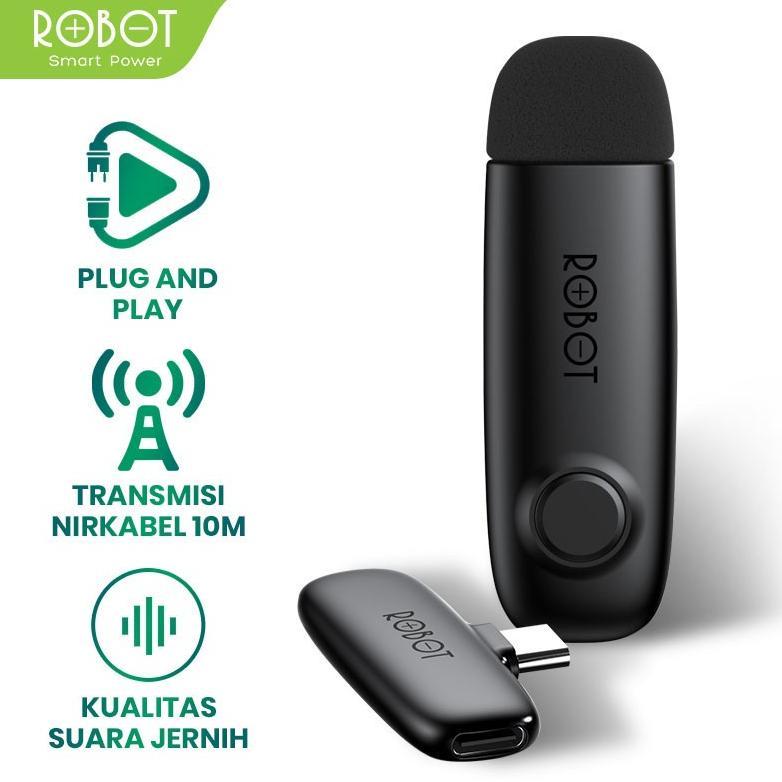 Terlaris Microphone Type C Bluetooth Robot Rs20 Connector Wireless Microphone Garansi Robot 1 Th