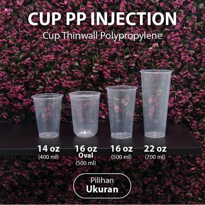 Tafel- (Depok) Pak Isi 25 Pcs - Cup 12Oz Injection - Gelas Plastik Pp 380Ml