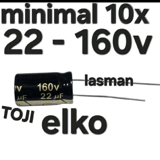 ( 22UF 160V ) ELKO ELCO 160V22UF 160V 22 UF MF MICRO UF 22MF 22UF 22MICRO 22MIKRO 22 MIKRO UF 160 10
