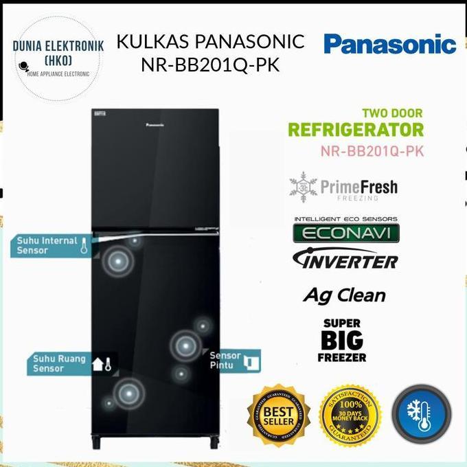 Bestseller- KULKAS PANASONIC NR-BB201Q NRBB201Q LEMARI ES 2 PINTU INVERTER 196 L