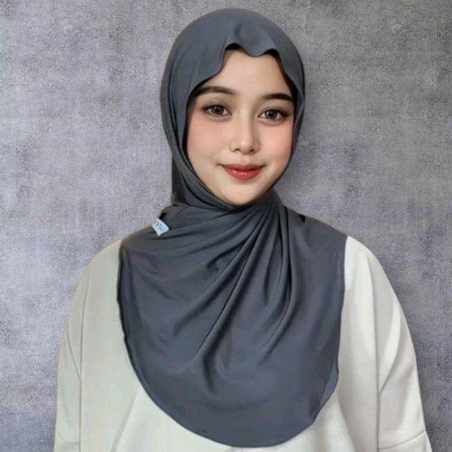 Scarf- Huma Hijab Instan Meleyot Top Size M Nyaman Variatif 4 Model Seller Hitam Mahogany Khaki