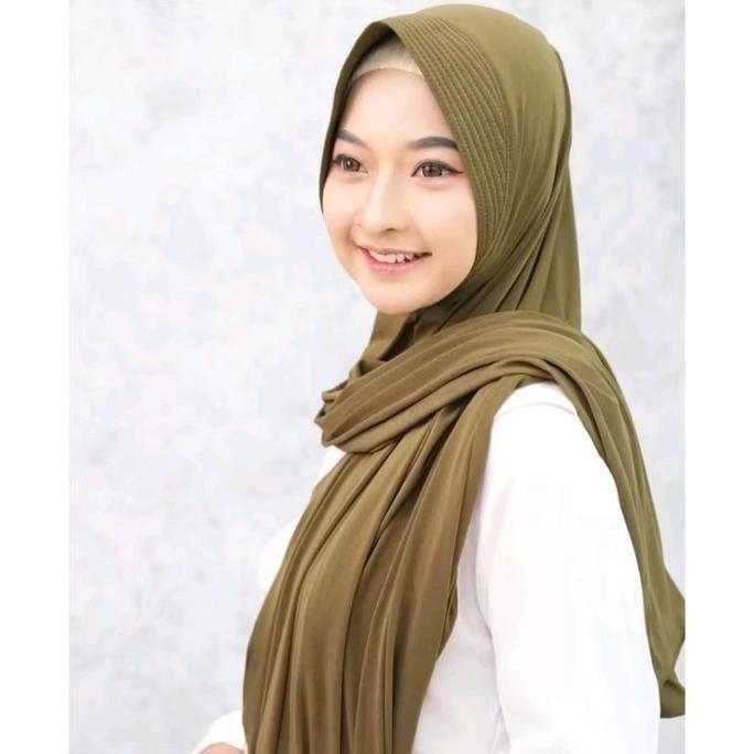 Scarf- Pashmina Pet Instan Hijab Instan Pashmina Pet Jilbab Pashmina Instan Pet Oval Pad Tebal Kerud