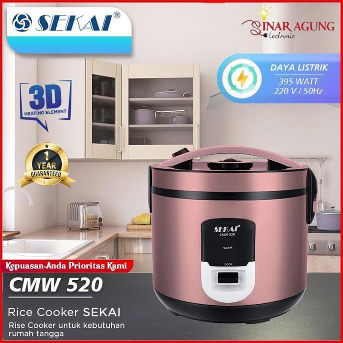 MURAH BERKUALITAS - SEKAI CMW520 / CMW-520 RICE COOKER 1.8L ROSEGOLD - GARANSI RESMI