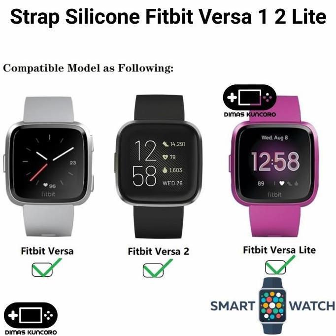 The- Strap Silicone Fitbit Versa 1 2 Lite Silicon Tali Jam Tangan Karet