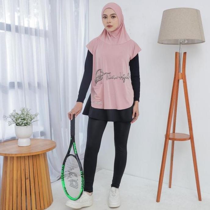Scarf- Hijab Sport Zelin Outer Rompi Sport Jumbo Nonped Saku Jersey