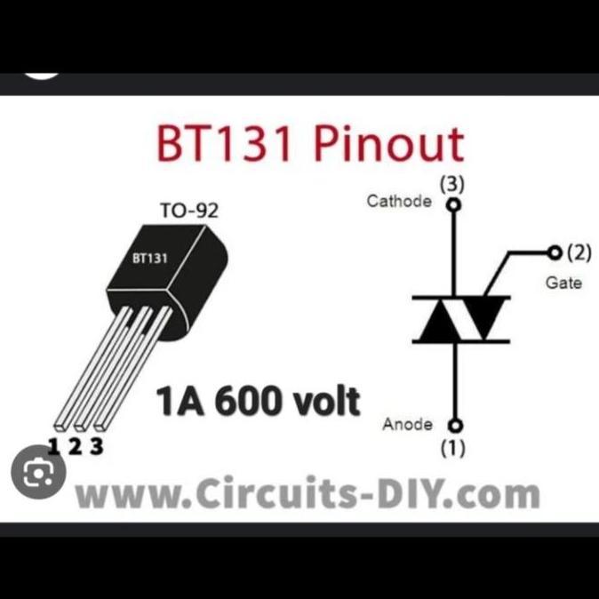 BT 131 TRIAC TRIAK 1A 600V BCR1A  X0607 BCR08A 148K BCR08 MAC97 406X