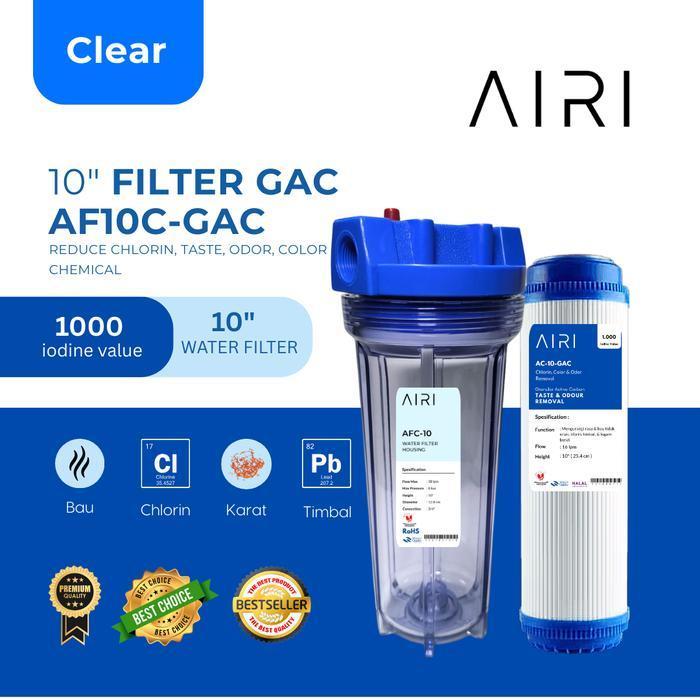 Paket water Filter | Saringan Air sumur | Tanah | tandon | PDAM | PAM Tandon | Toren | AIRI 10 inch 