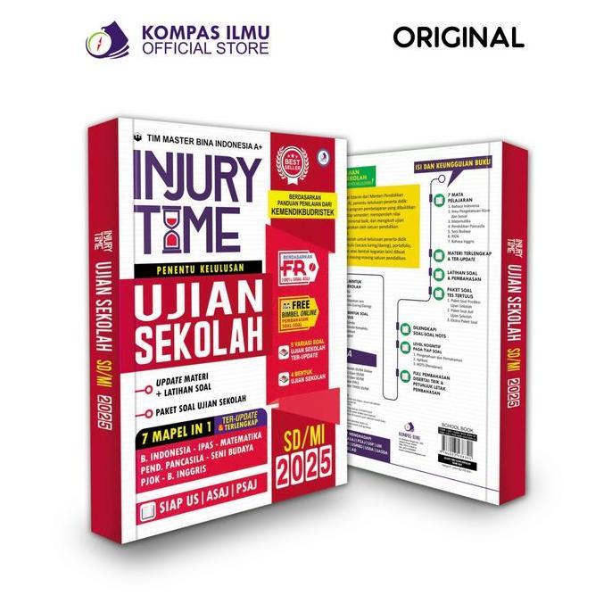 Buku Ujian Sekolah SD 2025 - Injury Time Ujian Sekolah SD/MI 2025 Terbaru