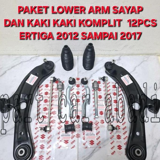 KAULANO Paket PNP Kaki kaki Komplit Dan Lower Arm Sayap Depan Set Kanan Kiri Suzuki Ertiga 2013 2014
