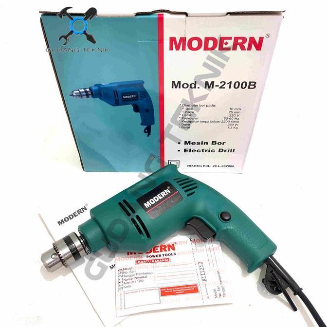 OVIROWA Mesin Bor Modern M 2100 B / Bor Listrik Modern M2100B 10 MM Mesin Bor Modern M 2100 B / Bor 