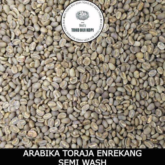 Green Bean Kopi Mentah Aika Toraja Enrekang Semi Wash Grade 1 - 1Kg