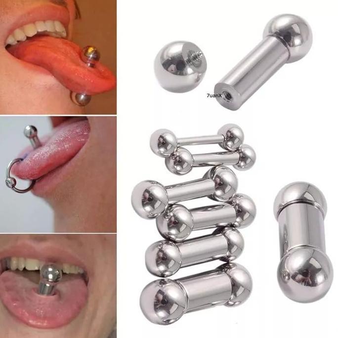 Anting Piercing 1piece Internal Lidah Nipple Stainless Steel