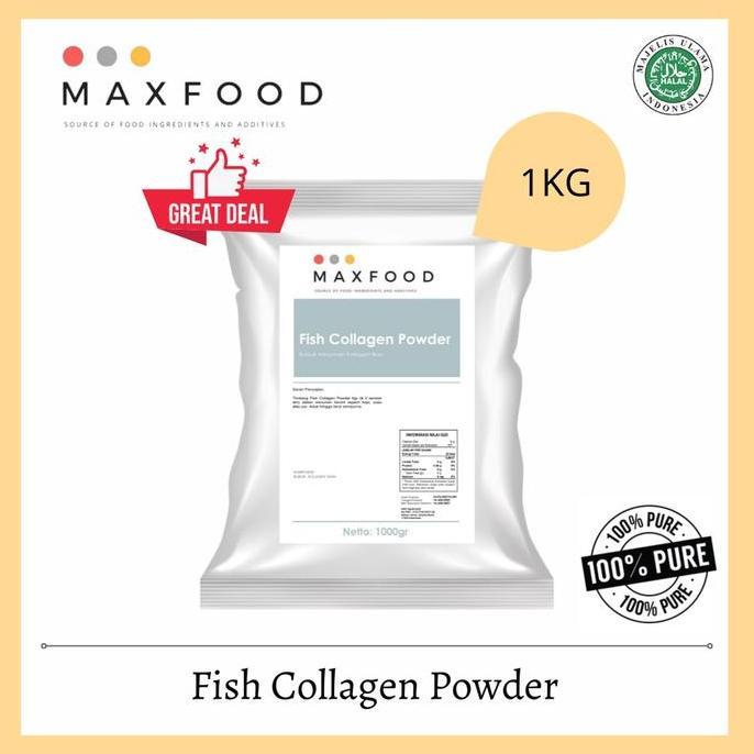 MAXFOOD - [1 KG] BUBUK KOLAGEN IKAN / FISH COLLAGEN POWDER DRINK
