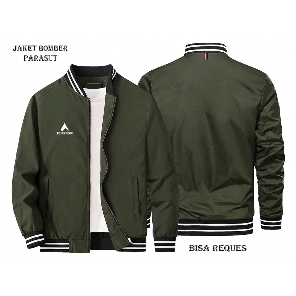 Jaket Bomber Pria, Jacket Tebal Anti Air Parasut, Jaket