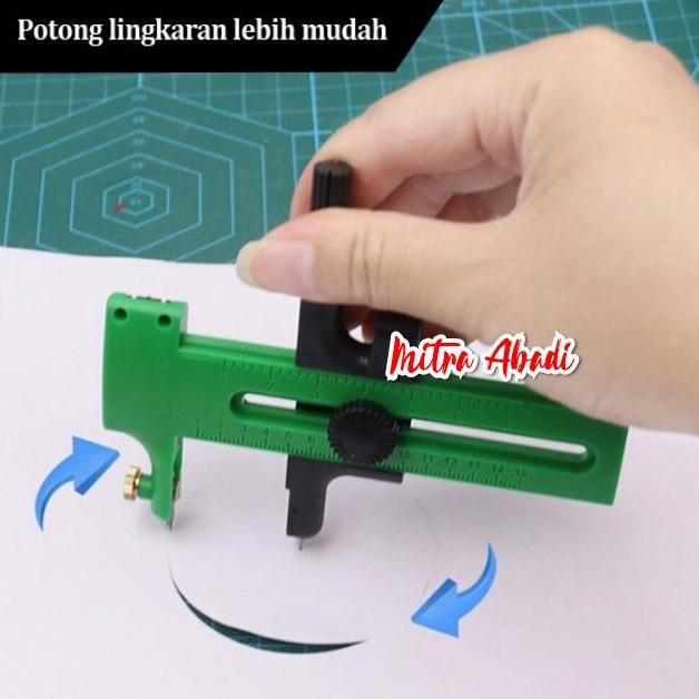 Alat Potong Lingkaran Bulat Kertas Kompas Circular Rotary Cutter Paper