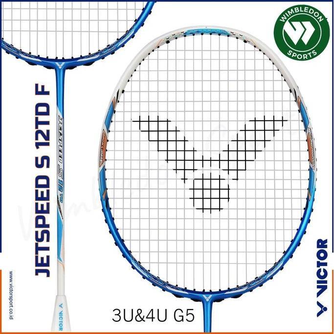 '' RAKET BADMINTON VICTOR JETSPEED S 12 TD F BIRU / VICTOR JS-12TD F *