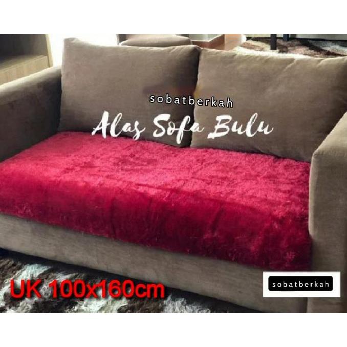 Sala - Alas Sofa Bulu Ukuran 100X160Cm / Alas Kursi Bulu Sofa / Alas Bulu Kursi Modern