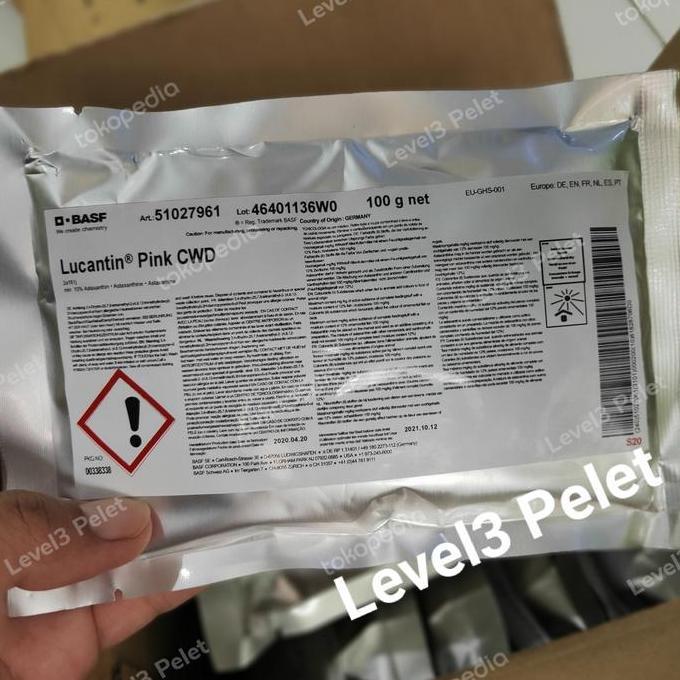 Lucantin Pink Basf Carophyll Astaxanthin Original Pigmen Merah 100gr Diskon