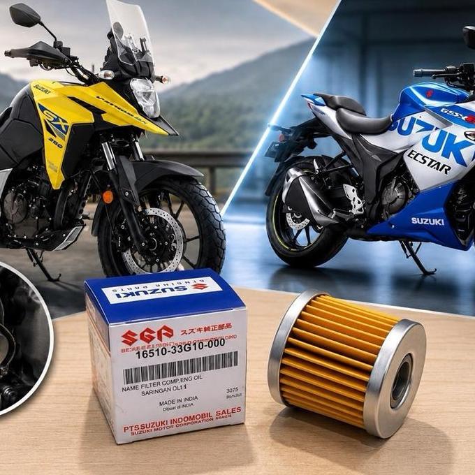 Filter Saringan Oli Suzuki V Storm 250 Gixxer 250 Original Sgp