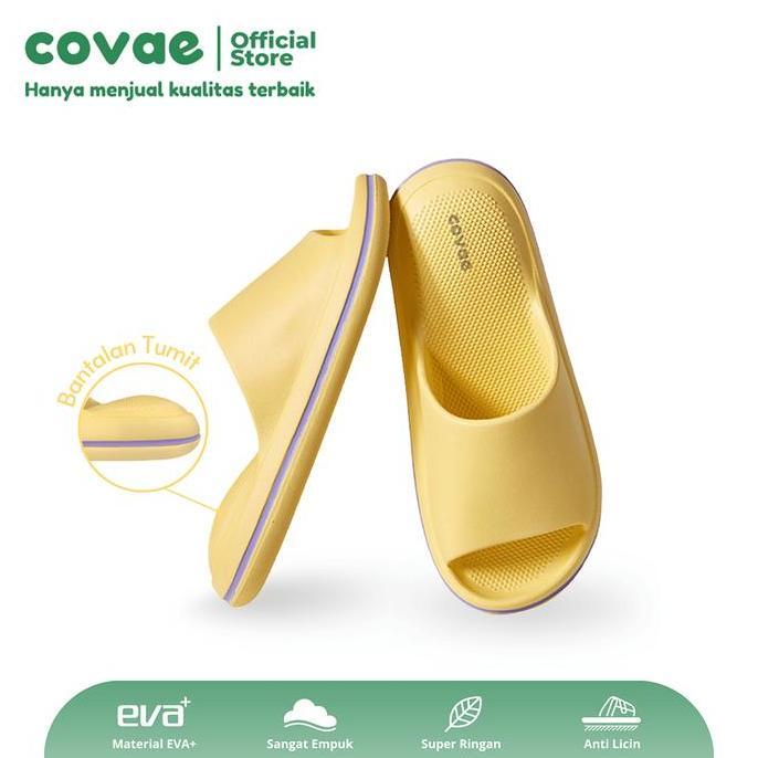 [CUCI GUDANG] COVAE Sandal Wanita Air Slipper 2 Bantalan Tumit Super Empuk Bahan EVA Plus (Premium) 