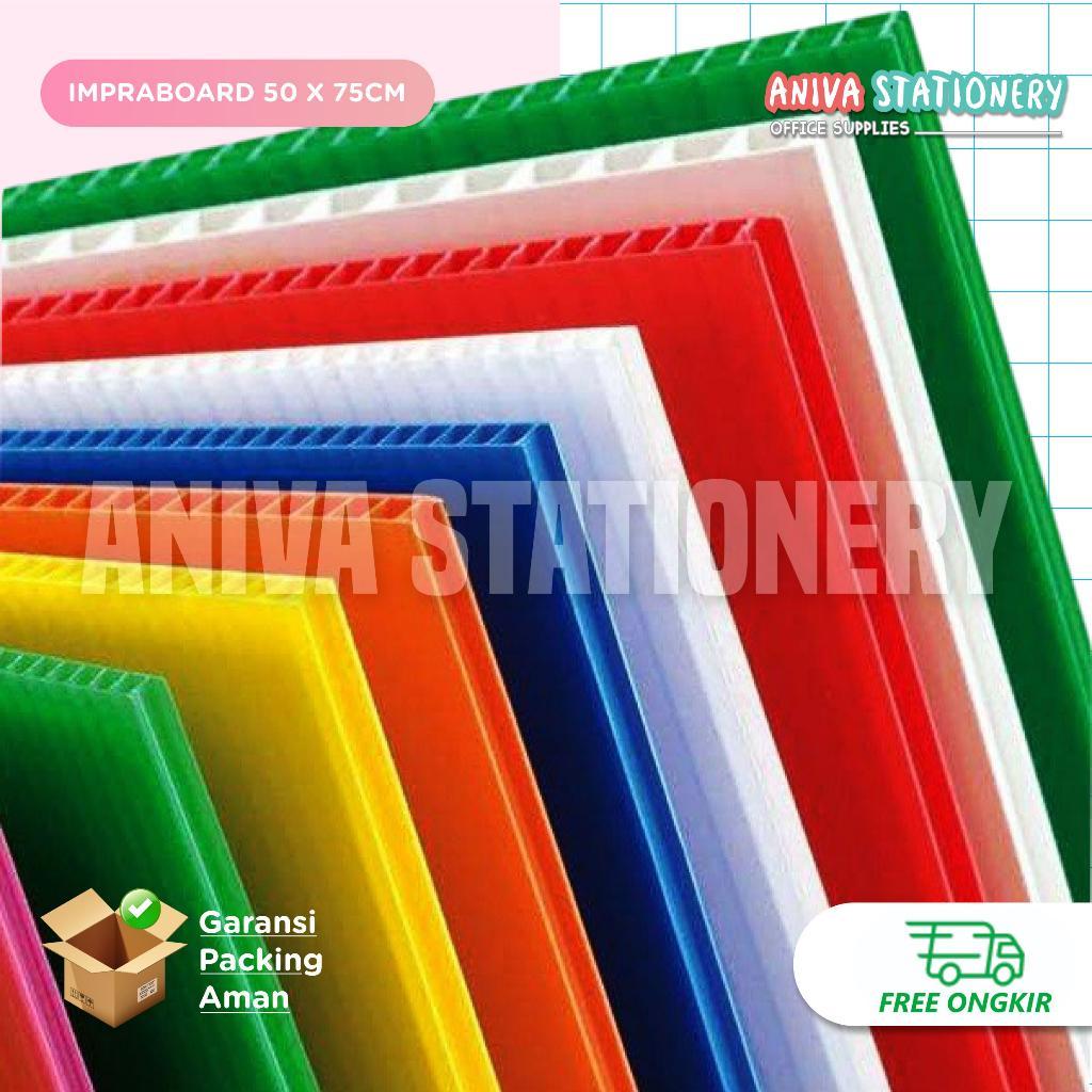 Impraboard Infraboard Karton Plastik Lembaran Tebal 3Mm 50 X 75 Cm