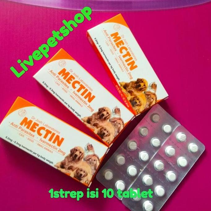 OBAT KUTU ORAL MECTIN (1STREP) ANTI PARASIT/KANDUNGAN INVERMECTIN 2MG