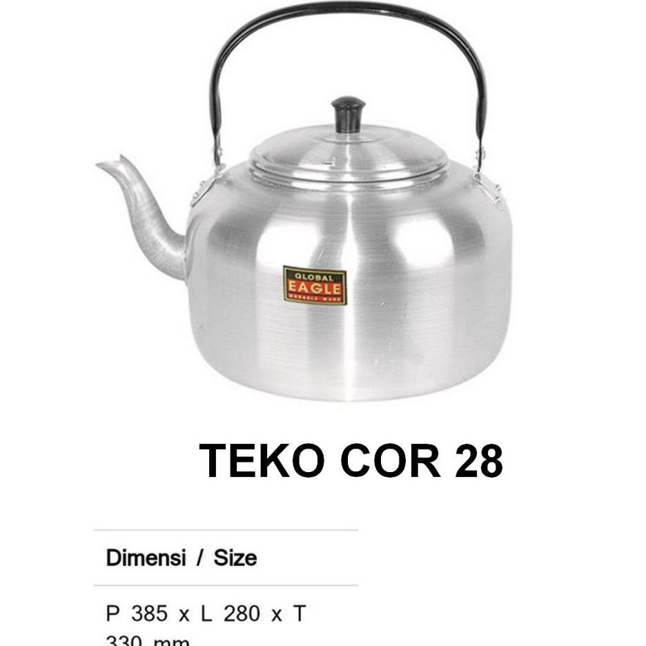Teko Cor 28 Global Eagle Sni / Teco Kettle Ceret Aluminium 28Cm / Ketel Teko Angkringan 7 Liter