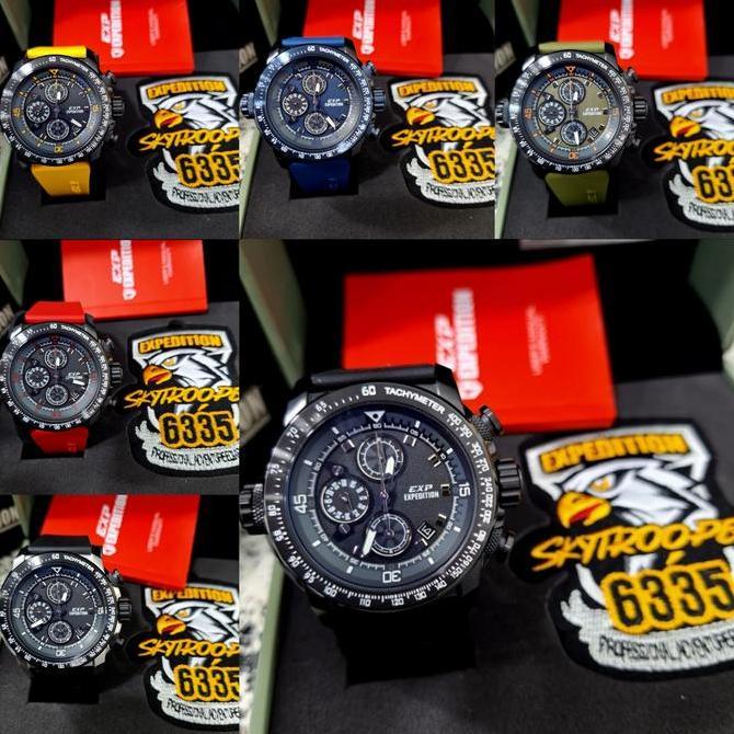 EXPEDITION E6335 E 6335 MC AIRBORNE BLACK JAM TANGAN RUBBER STRAP