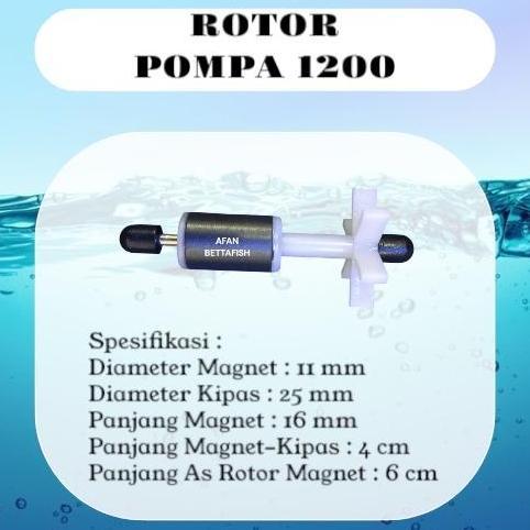 ROTOR KIPAS IMPELLER MAGNET MESIN POMPA CELUP SPAREPART AQUARIUM