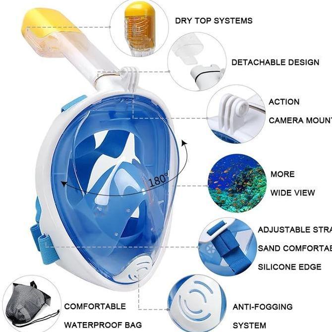 TERBARU - kacamata masker diving snorkeling full face-diving mask
