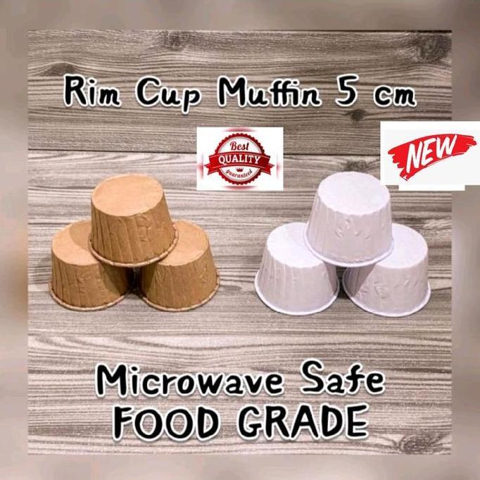 [ 25 PCS ] Paper Rim Cup Cake polos / Cup Muffin uk 5 cm ~ FOOD GRADE