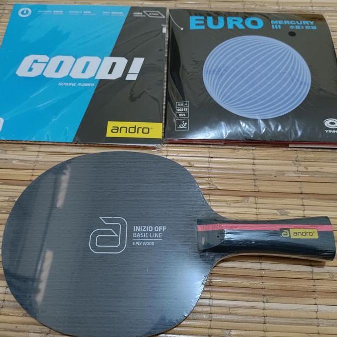 TERMURAH - PAKET BET TENIS MEJA ANDRO INIZIO OFF PLUS GOOD ORIGINAL