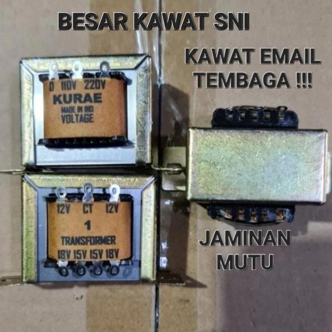 LINEAR ( TRAVO 1A CT ) TRAFO 1A 1 A AMPERE SIMETRIS INPUT AC 0V 110V 220V  OUTPUT AC CT 12V 15V 18V 