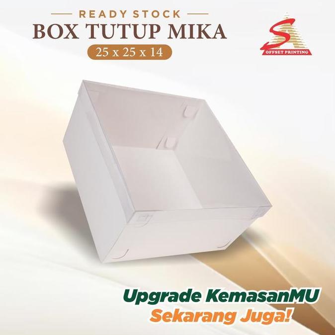 25 x 25 x 14.5 Box Tart Tutup Mika