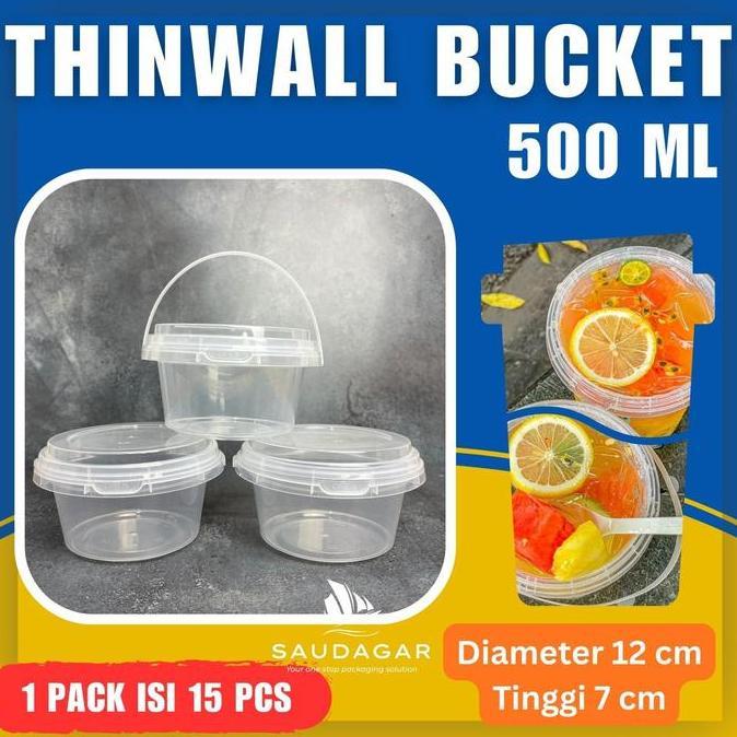 Thinwall ember bucket kurma, buah, es ukuran 500 ml