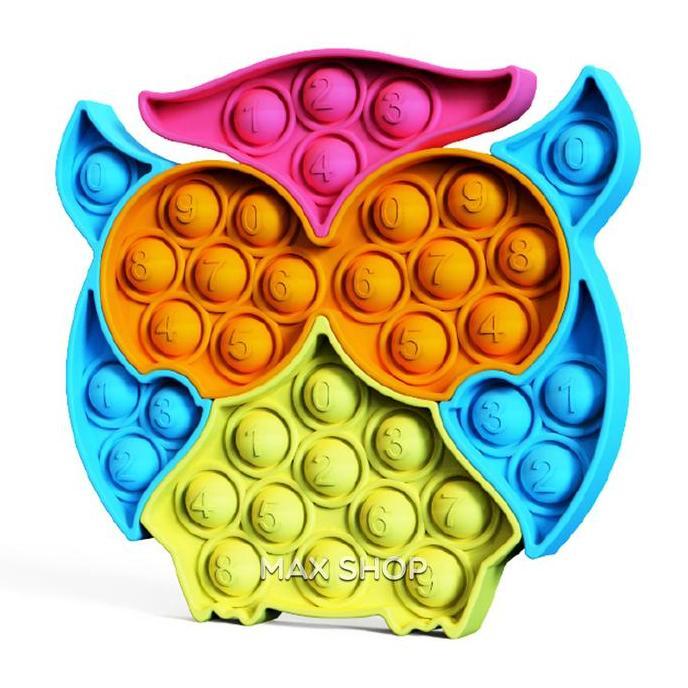 [vy] Fidget Push Bubble Pop It Puzzle Owl Burung Hantu Mainan Anak Tiktok