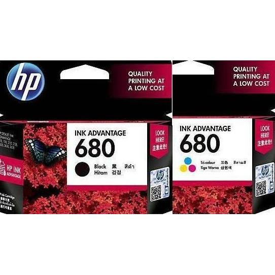 tinta hp 680 color dan black original for HP 2135-HP 3835 - HP 4535