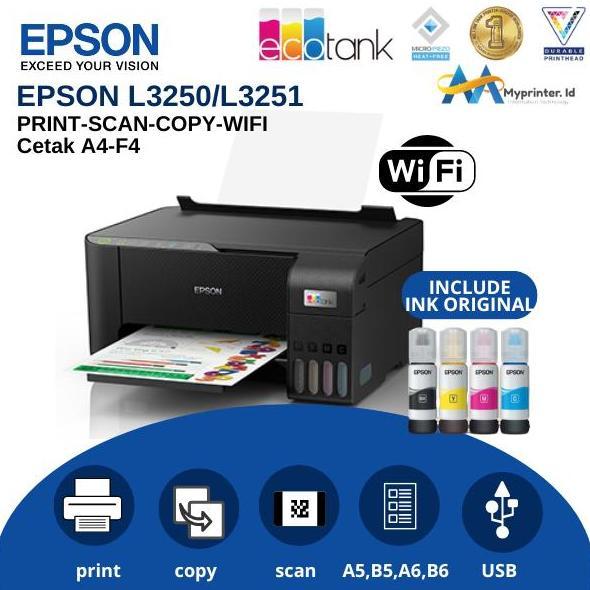 Printer Epson L3250 / L3251 EcoTank NEW Original EPSON Garansi Resmi
