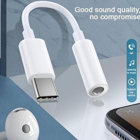 OTG AUX CABLE TYPE C JACK 3.5MM / KONEKTOR KABEL AUDIO HEADSET HANDSFREE TO TIPE-C ADAPTER HEADPHONE