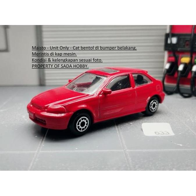 DIECAST MAISTO 1/64 HONDA CIVIC SI EK9 HATCHBACK MERAH UNIT ONLY S2025