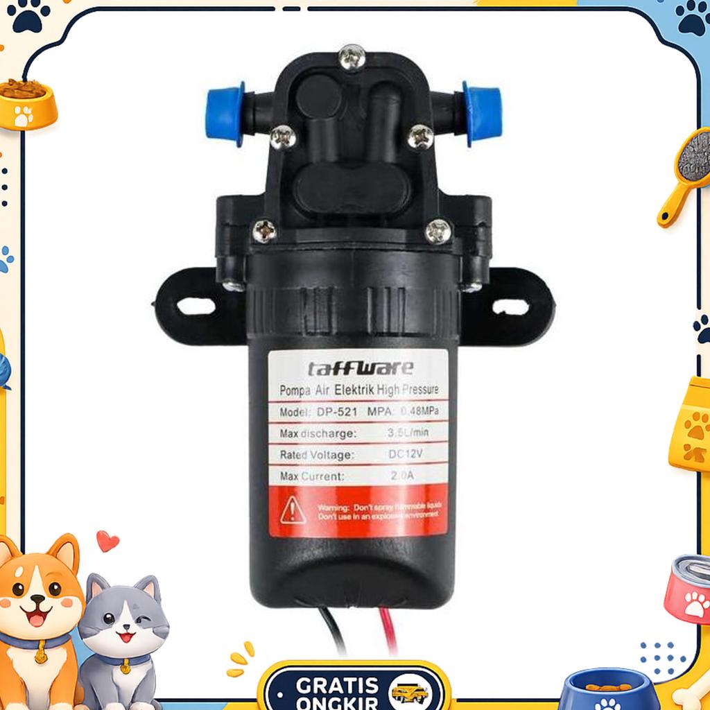 Pompa Air Elektrik Taffware High Pressure Water Pump 12V 3.5L/Min