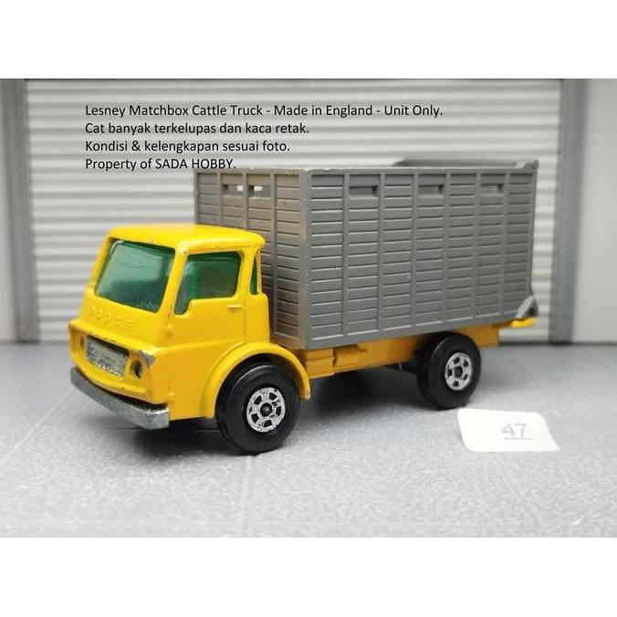 LESNEY MATCHBOX CATTLE TRUCK ENGLAND UNIT ONLY VINTAGE S2025
